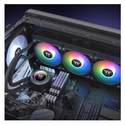 THERMALTAKE TH360 V2 ARGB LIQUID COOLER DISSIPATORE A LIQUIDO TRIPLE FAN 120mm 25,8 dB NERO